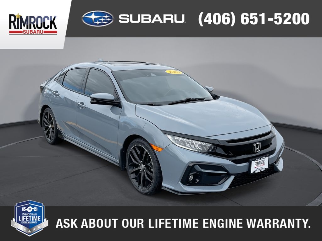 Gray 2020 Honda Civic Hatchback Sport Touring FWD Hatchback Front-Wheel Drive Continuously Variable Transmission