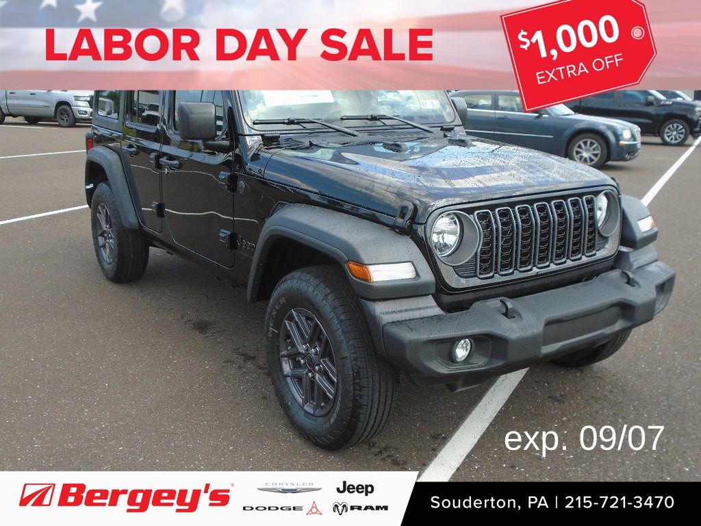 Black Clearcoat 2025 Jeep Wrangler SUV / Crossover Four-Wheel Drive 8-Speed Automatic