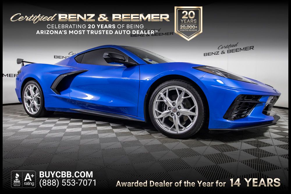 Riptide Blue Metallic 2025 Chevrolet Corvette Coupe Rear-Wheel Drive 8-Speed Dual Clutch