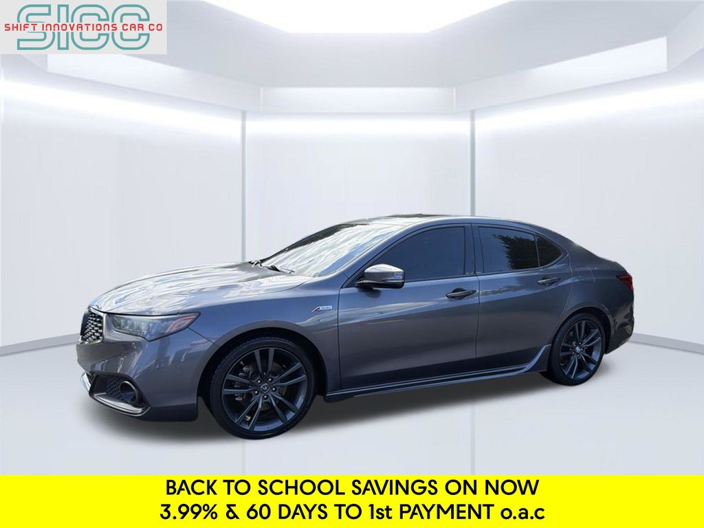 Gray 2019 Acura TLX Sedan Front-Wheel Drive 8-Speed Dual Clutch