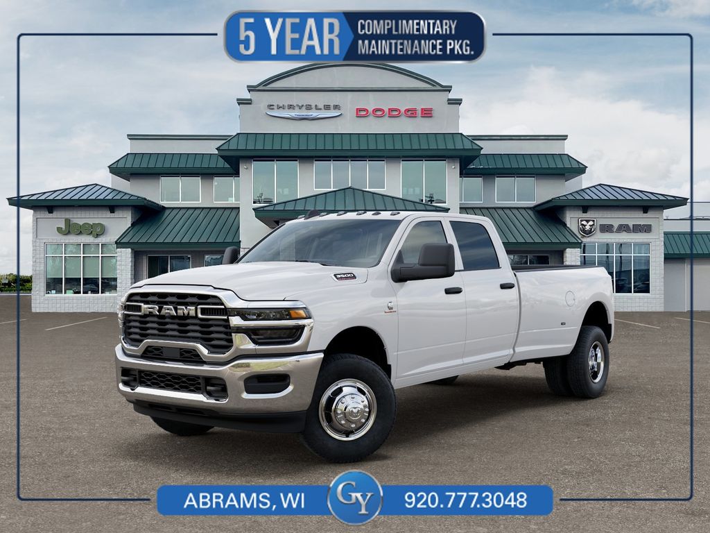Bright White Clearcoat 2026 RAM 3500 Tradesman Crew Cab LB DRW 4WD Pickup Truck Four-Wheel Drive 8-Speed Automatic