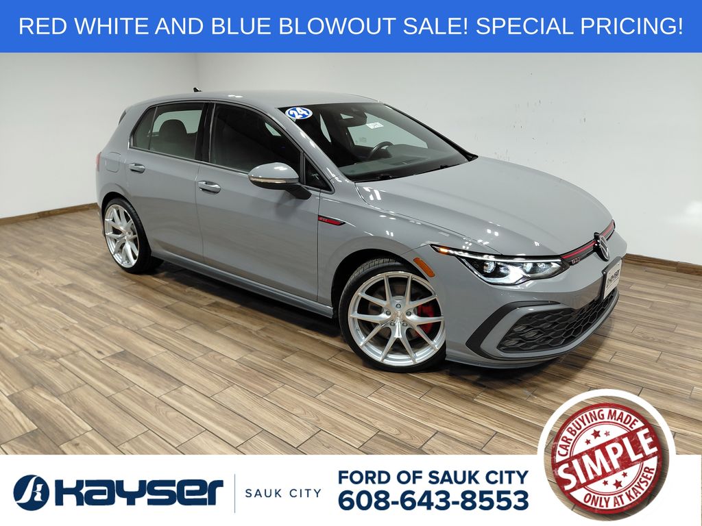 Gray 2024 Volkswagen Golf GTI Hatchback Front-Wheel Drive 7-Speed Dual Clutch