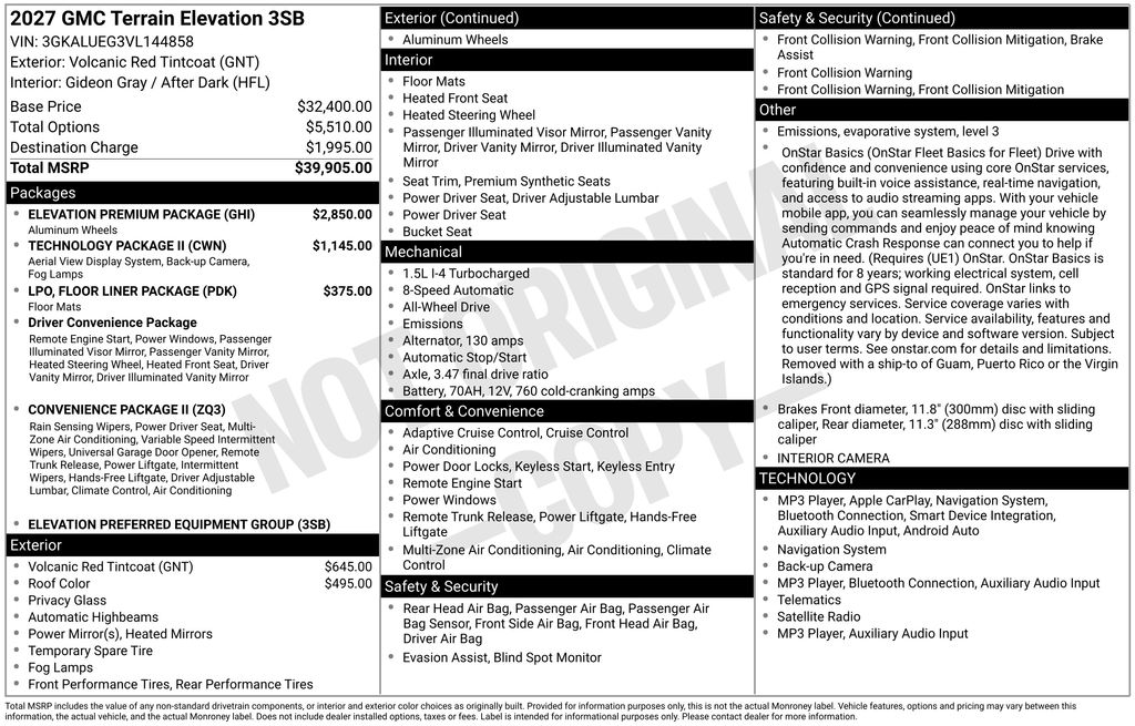 2027 GMC Terrain Elevation - Image 3