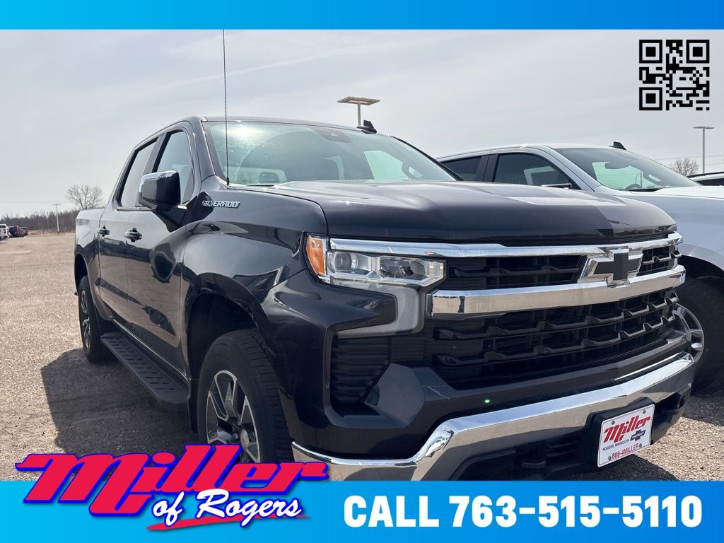 Dark Ash Metallic 2024 Chevrolet Silverado 1500 LT Crew Cab 4WD Pickup Truck Four-Wheel Drive 8-Speed Automatic