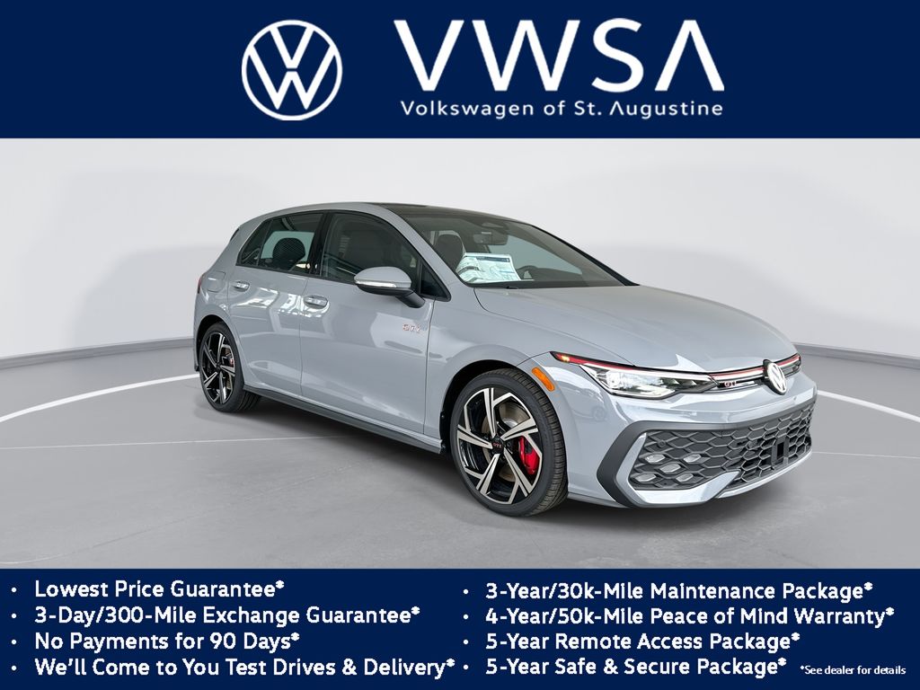 Moonstone Gray 2026 Volkswagen Golf GTI Hatchback Front-Wheel Drive 7-Speed Dual Clutch