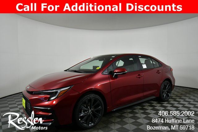 Red (Ruby Flare Pearl/Midnight Black Metallic) 2026 Toyota Corolla SE FWD Sedan Front-Wheel Drive Continuously Variable Transmission