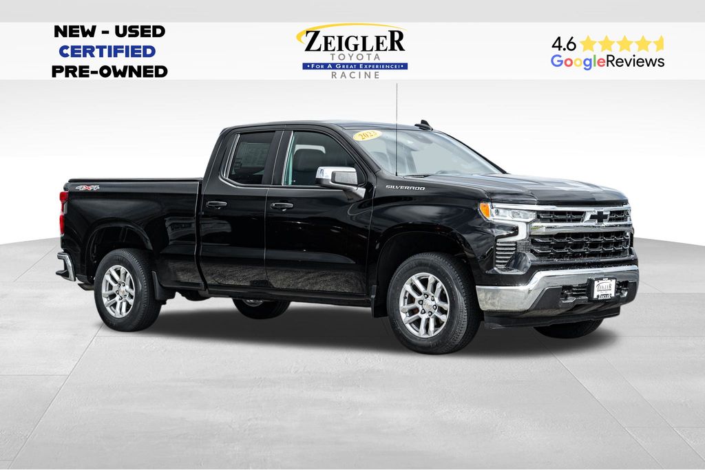 Black 2023 Chevrolet Silverado 1500 LT Double Cab 4WD Pickup Truck Four-Wheel Drive 8-Speed Automatic