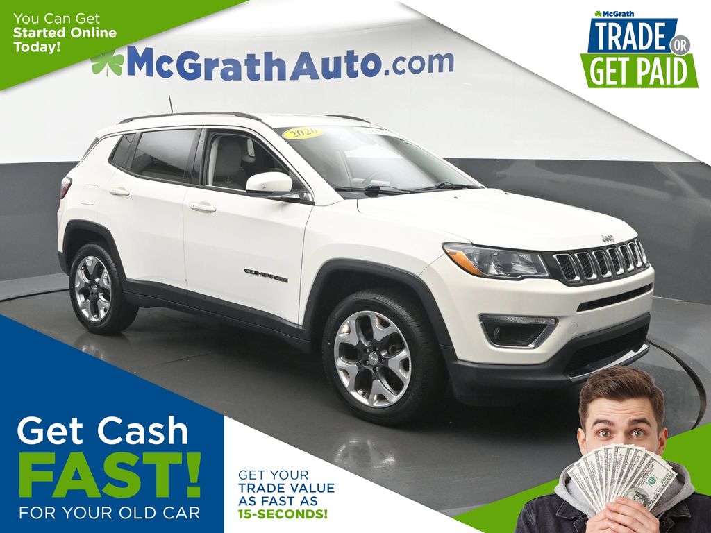White Clearcoat 2020 Jeep Compass SUV / Crossover Four-Wheel Drive 9-Speed Automatic