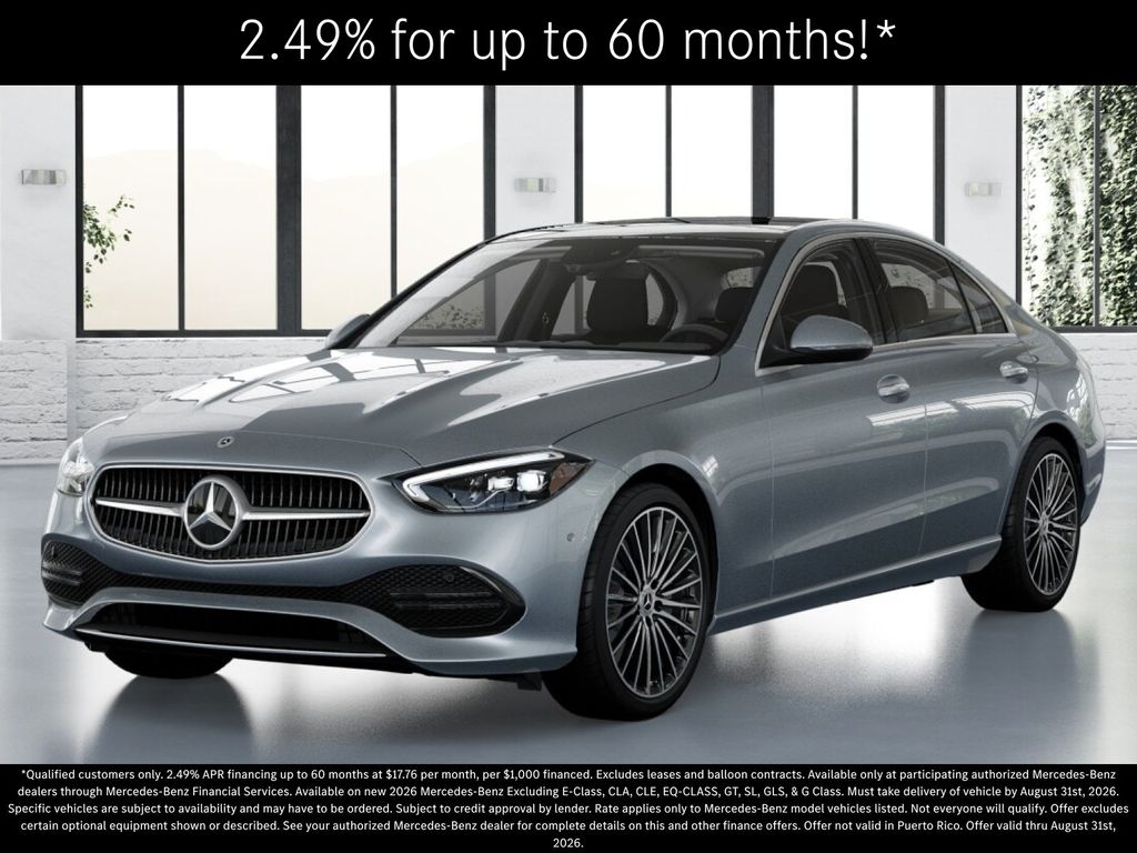 Cirrus Silver Metallic 2026 Mercedes-Benz C-Class Sedan All-Wheel Drive 9-Speed Automatic