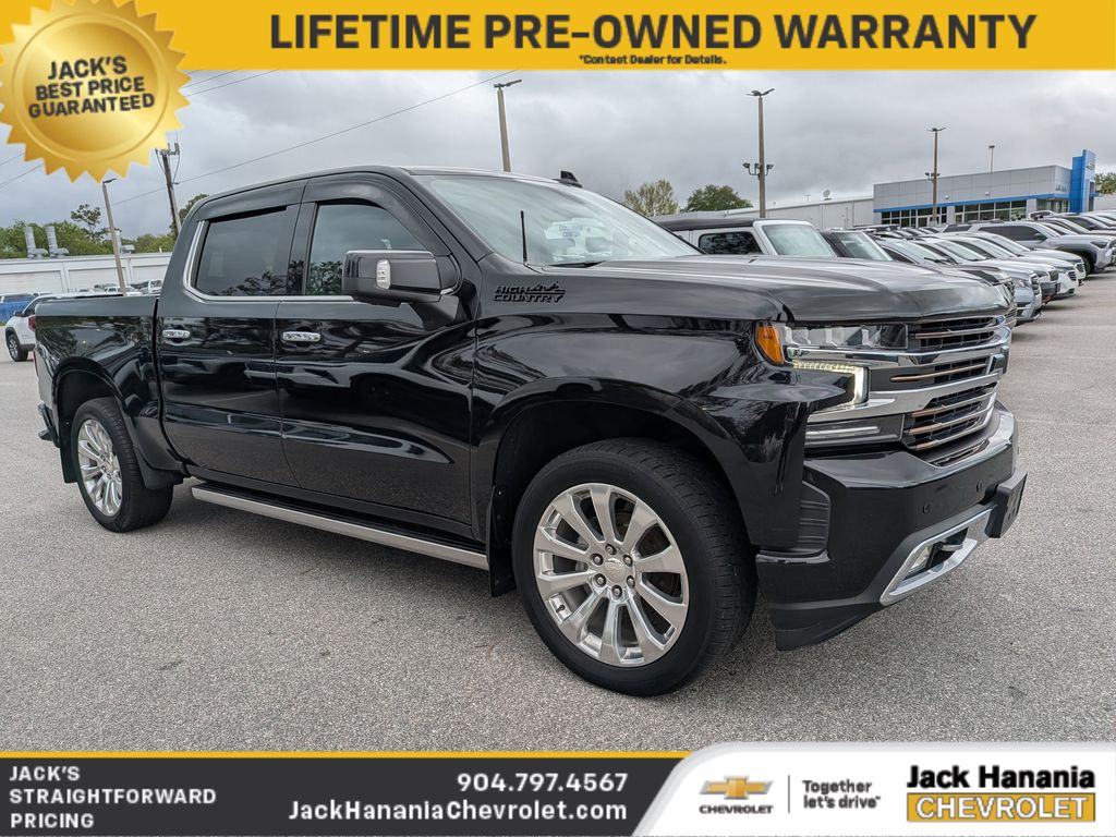 Mosaic Black Metallic 2022 Chevrolet Silverado 1500 High Country Crew Cab 4WD Pickup Truck Four-Wheel Drive Automatic