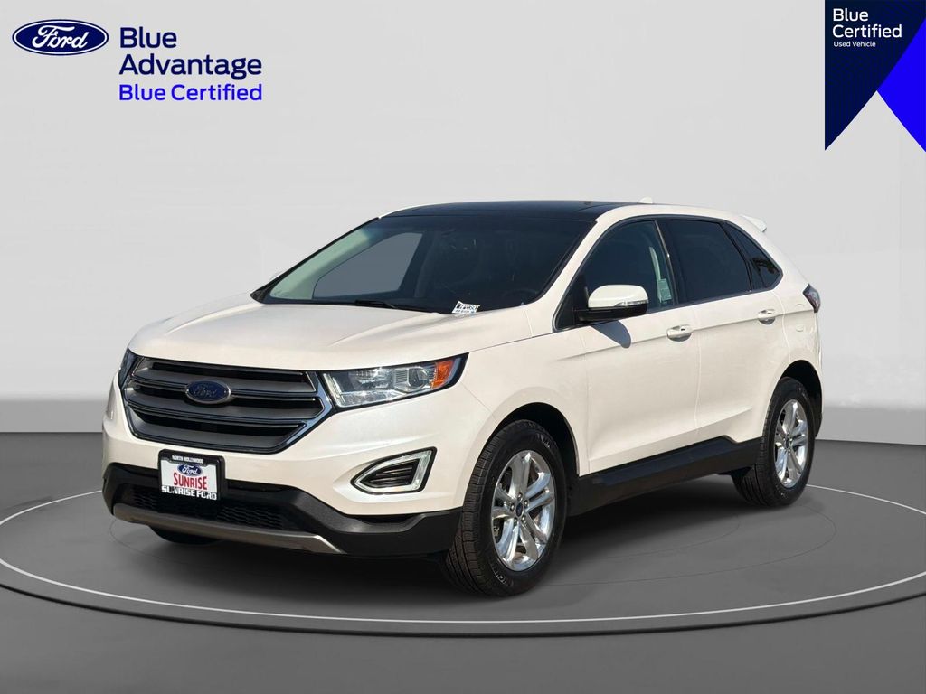 White Platinum Clearcoat Metallic 2018 Ford Edge SUV / Crossover Front-Wheel Drive 6-Speed Automatic