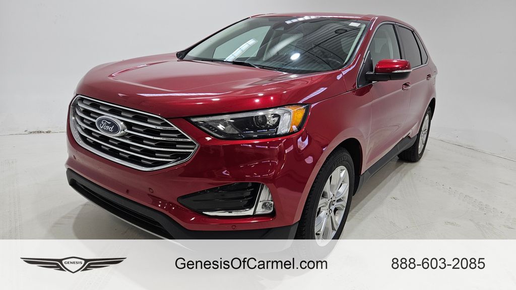 Red Metallic 2023 Ford Edge Titanium AWD SUV / Crossover All-Wheel Drive 8-Speed Automatic