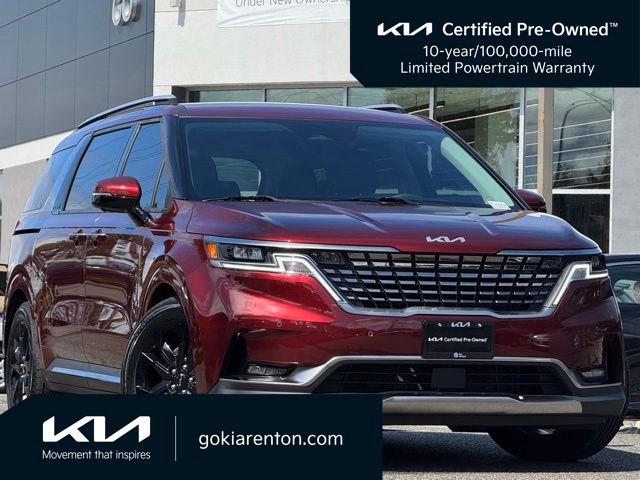 Flare Red 2023 Kia Carnival Minivan Front-Wheel Drive 8-Speed Automatic