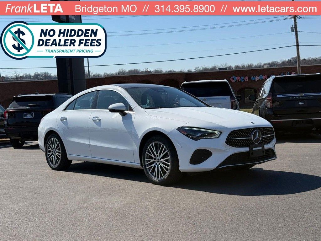Polar White 2025 Mercedes-Benz CLA Coupe Front-Wheel Drive 8-Speed Dual Clutch