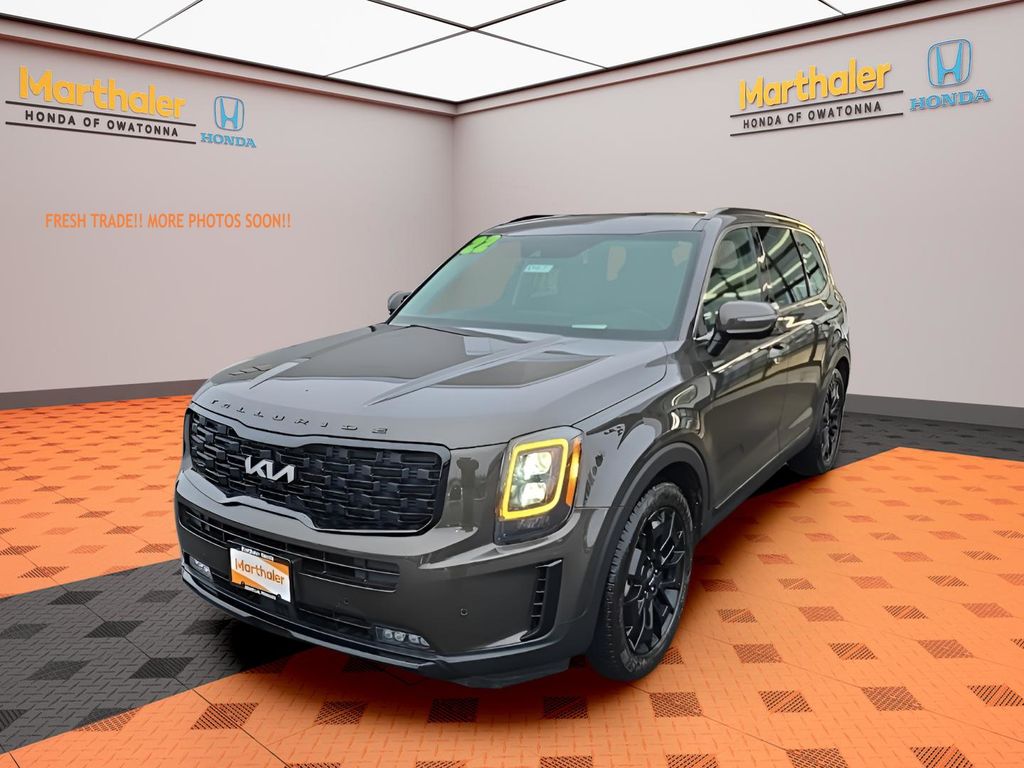 Gray 2022 Kia Telluride SX AWD SUV / Crossover All-Wheel Drive 8-Speed Automatic