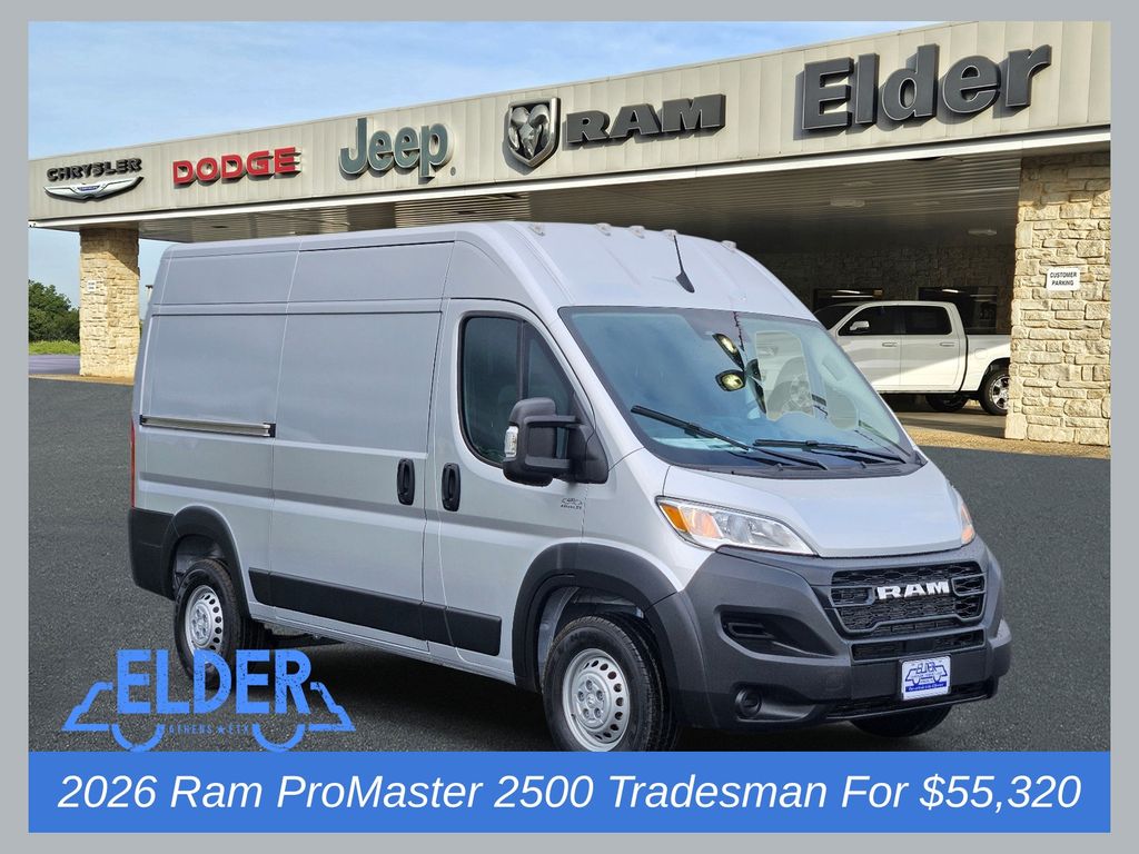 Bright Silver Clearcoat Metallic 2026 RAM ProMaster Van 9-Speed Automatic