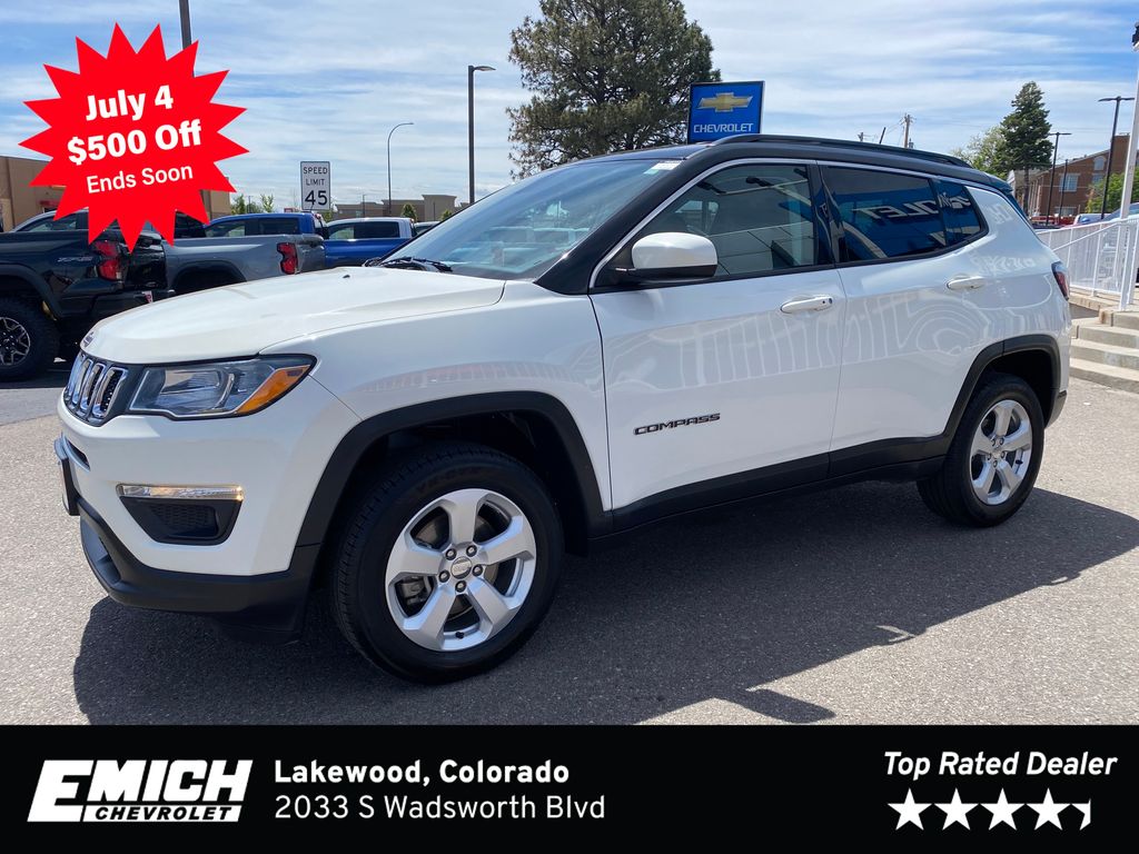 White Clearcoat 2019 Jeep Compass SUV / Crossover Four-Wheel Drive 9-Speed Automatic