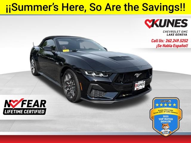 Black 2024 Ford Mustang Convertible Rear-Wheel Drive Automatic