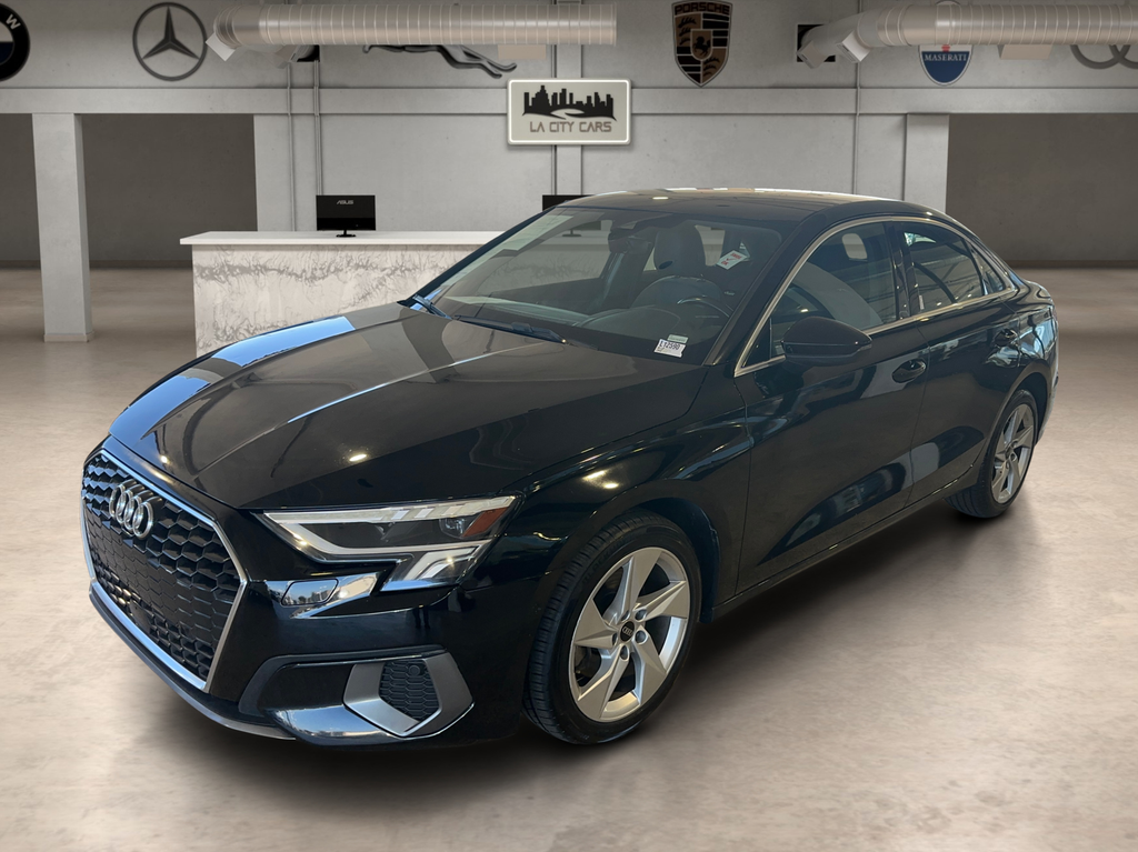 Black 2023 Audi A3 Sedan Front-Wheel Drive 7-Speed Automatic