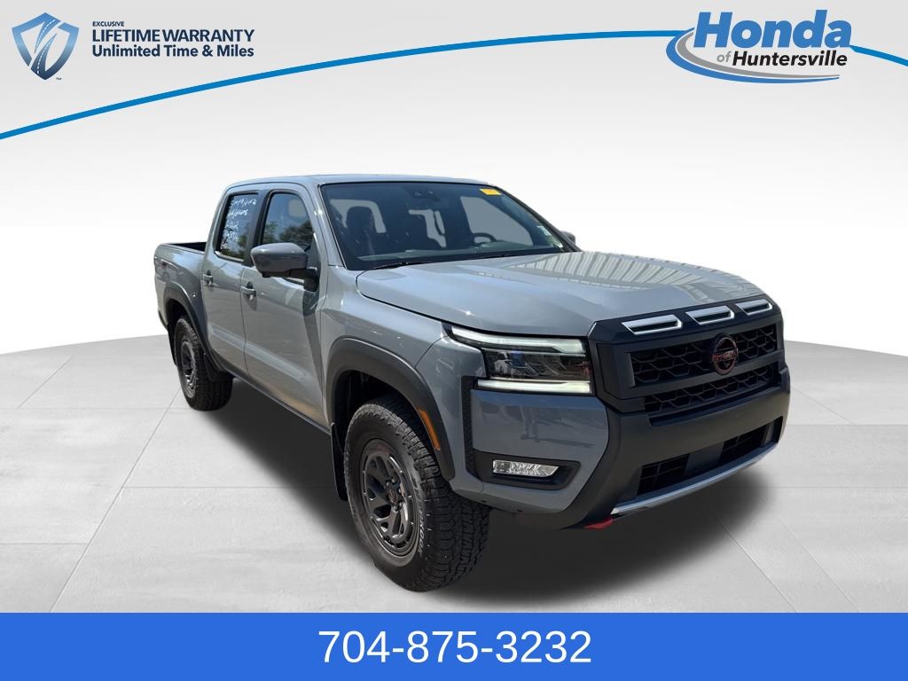 Boulder Gray Pearl 2025 Nissan Frontier PRO-4X Crew Cab 4WD Pickup Truck Four-Wheel Drive 9-Speed Automatic Overdrive