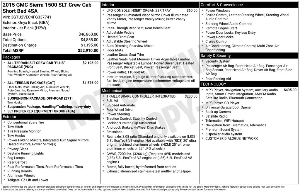 Used 2015 Black GMC SLT image 45