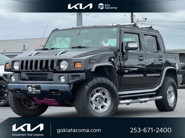 Black 2007 Hummer H2 SUT SUV / Crossover Four-Wheel Drive 4-Speed Automatic Overdrive