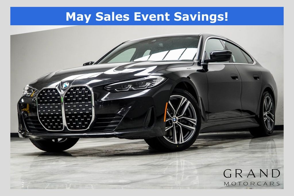 Black Sapphire Metallic 2023 BMW 4 Series 430i Gran Coupe RWD Coupe Rear-Wheel Drive 8-Speed Automatic