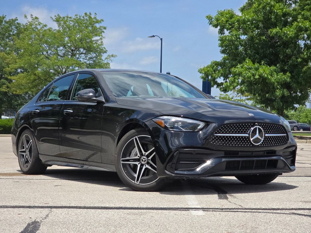 Black 2026 Mercedes-Benz C-Class Sedan All-Wheel Drive 9-Speed Automatic