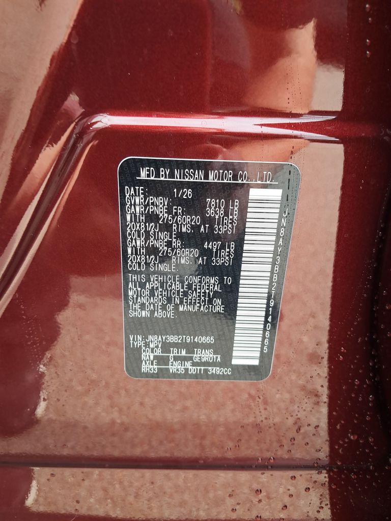 2026 Nissan Armada SL Red at John Sisson Motors