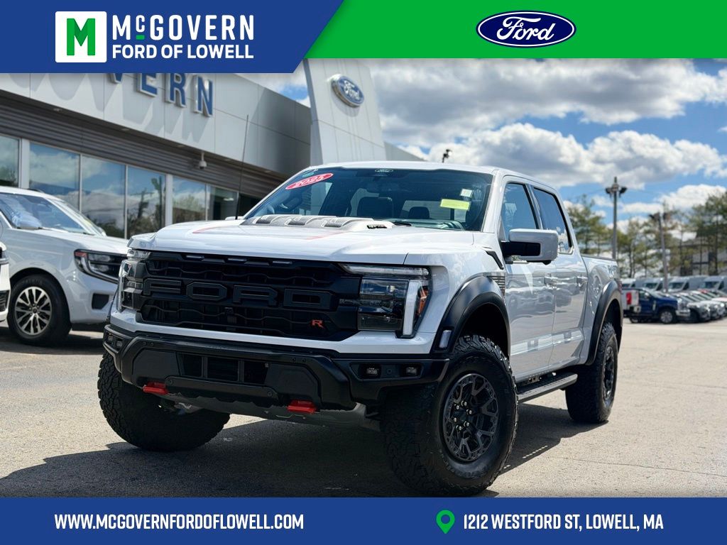 Space White Metallic 2025 Ford F-150 Raptor SuperCrew 4WD Pickup Truck Four-Wheel Drive Automatic