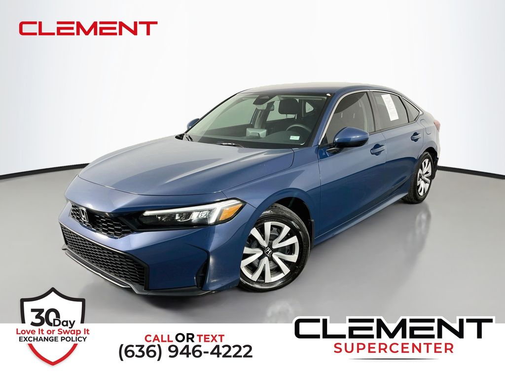Blue Lagoon Pearl 2026 Honda Civic Sedan Front-Wheel Drive Continuously Variable Transmission