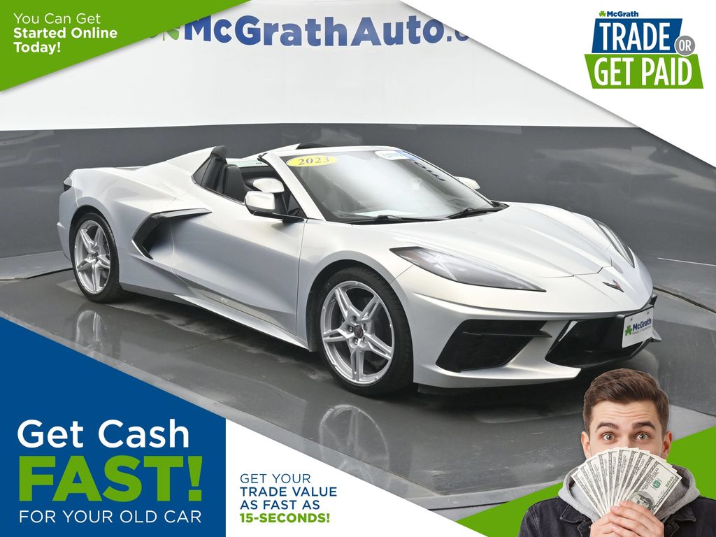 Silver Flare Metallic 2023 Chevrolet Corvette Convertible Rear-Wheel Drive 8-Speed Dual Clutch