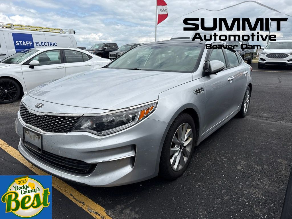 Sparkling Silver 2018 Kia Optima Sedan Front-Wheel Drive 6-Speed Automatic