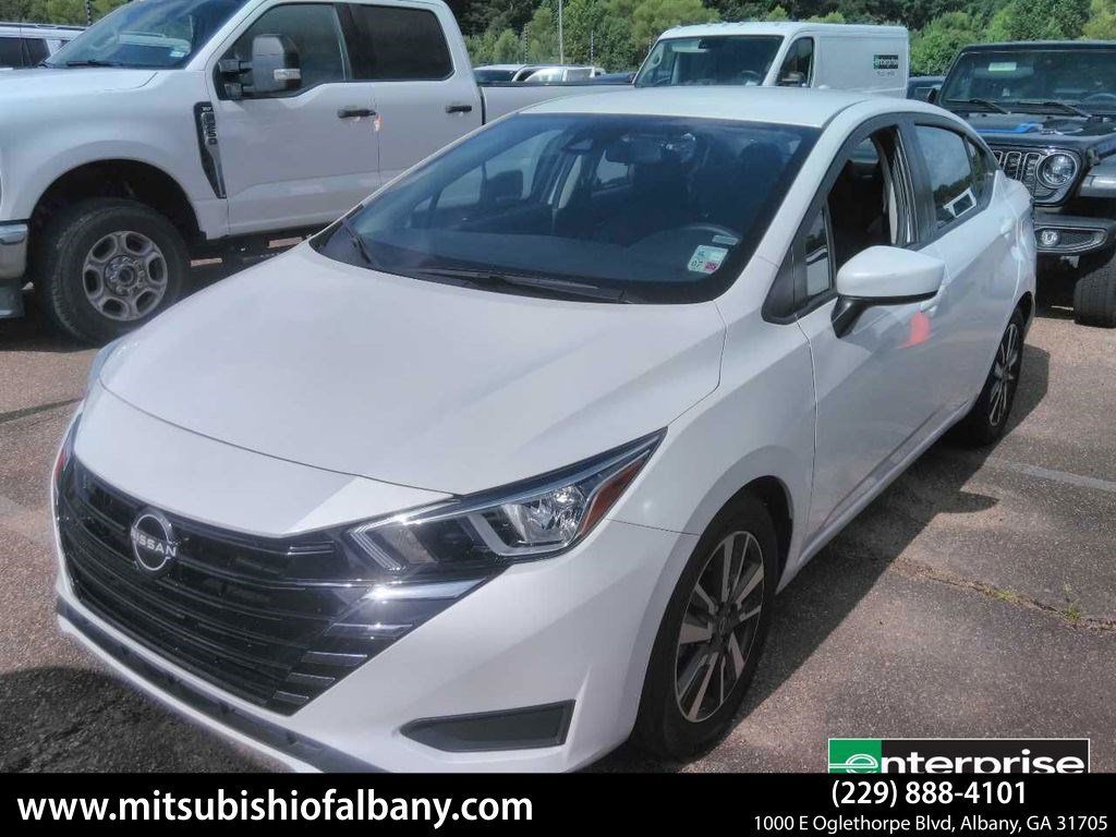 Aspen White 2024 Nissan Versa Sedan Front-Wheel Drive Continuously Variable Transmission