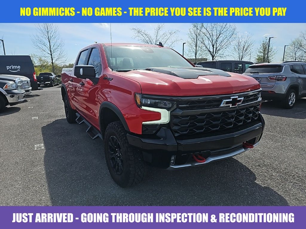 Red Hot 2023 Chevrolet Silverado 1500 ZR2 Crew Cab 4WD Pickup Truck Four-Wheel Drive Automatic