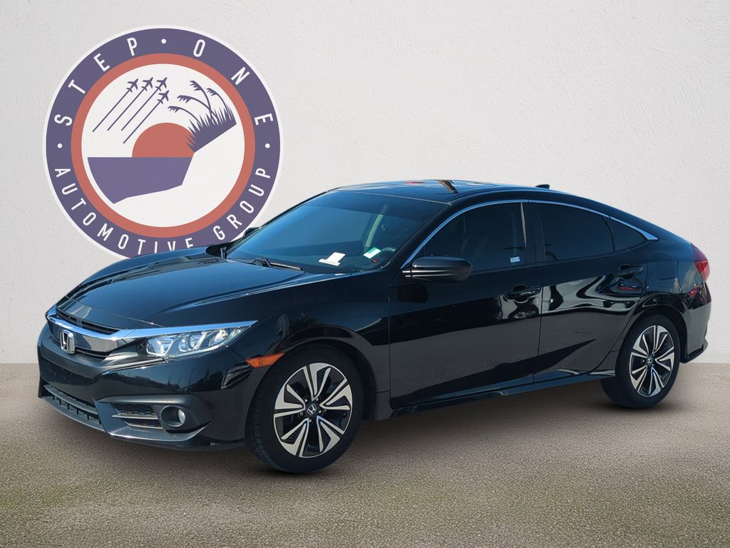 Black 2018 Honda Civic Sedan Front-Wheel Drive Continuously Variable Transmission