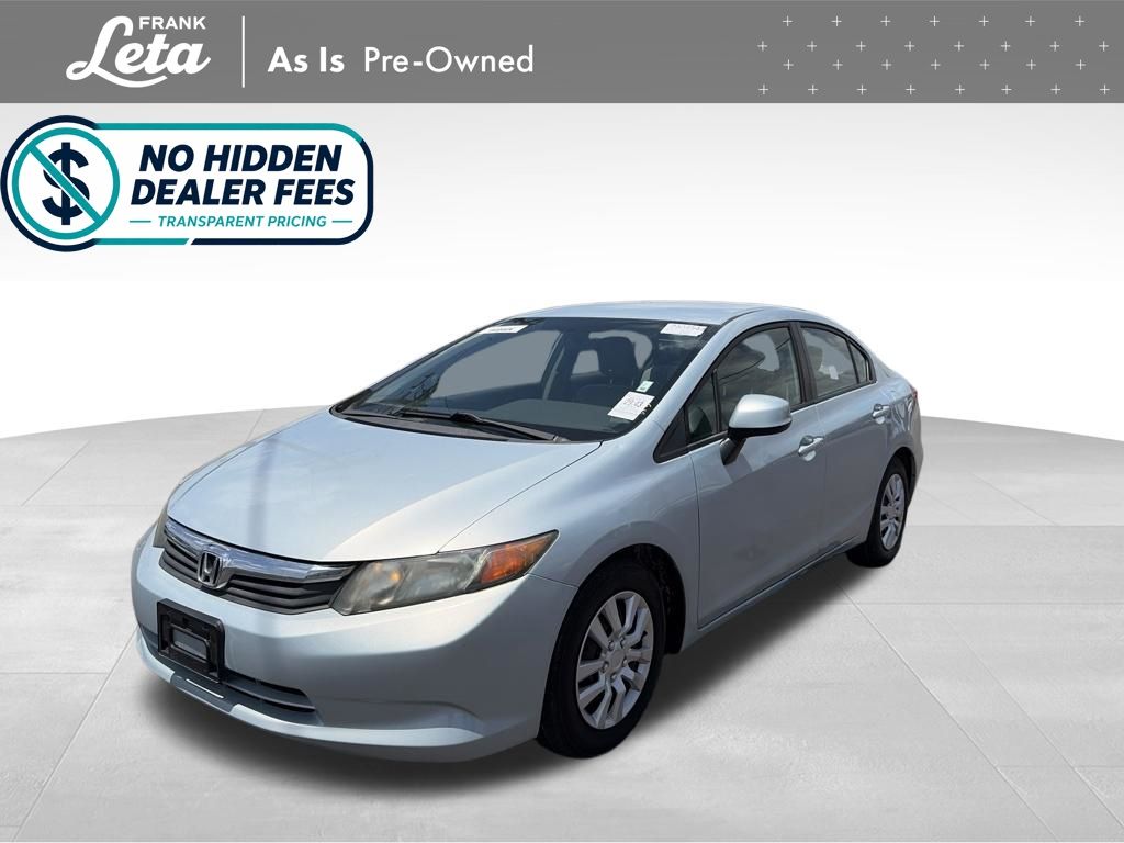 Dyno Blue Pearl 2012 Honda Civic LX Sedan Front-Wheel Drive 5-Speed Automatic