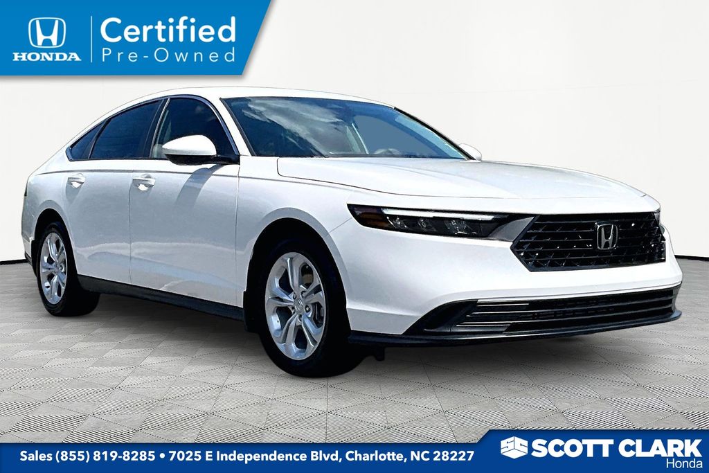 Platinum White Pearl 2025 Honda Accord Sedan Front-Wheel Drive Continuously Variable Transmission