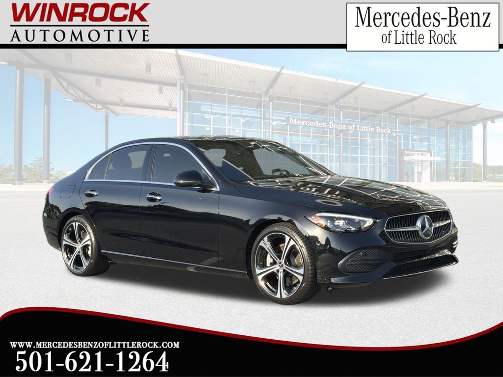 Black 2025 Mercedes-Benz C-Class Sedan Rear-Wheel Drive 9-Speed Automatic