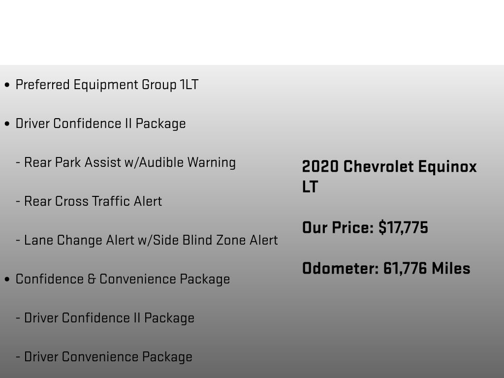 2020 Chevrolet Equinox LT Black at Audi Porsche Sewickley