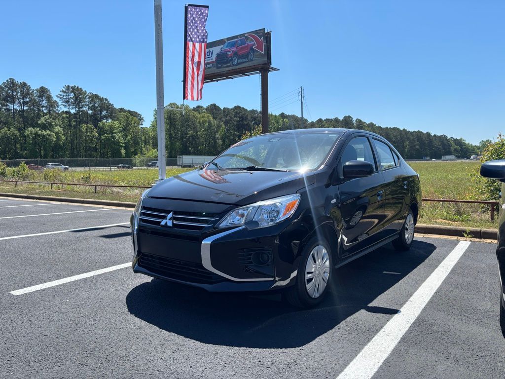 Black 2024 Mitsubishi Mirage G4 ES FWD Sedan Front-Wheel Drive Continuously Variable Transmission