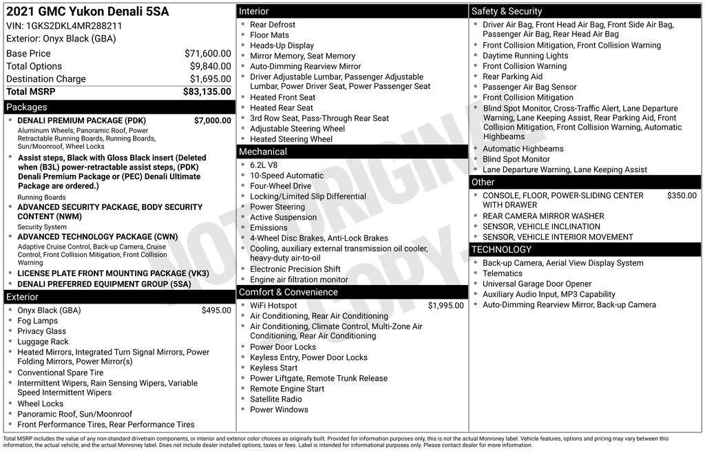 Used Car 2021 Gmc Yukon  Denali For Sale Under $50,000 In Austin, Texas