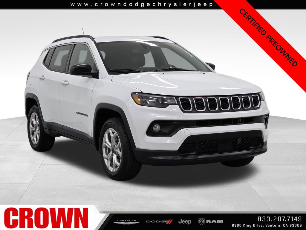 Bright White Clearcoat 2025 Jeep Compass SUV / Crossover Four-Wheel Drive 8-Speed Automatic