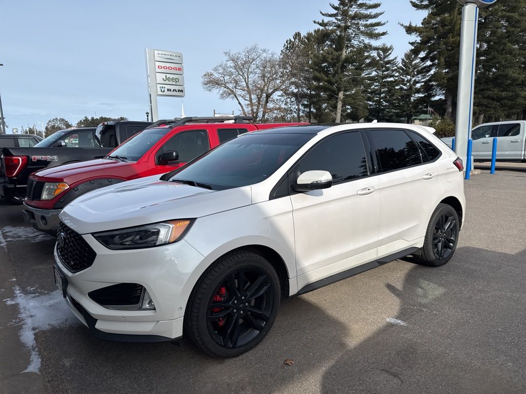 White Platinum 2019 Ford Edge ST AWD SUV / Crossover All-Wheel Drive 8-Speed Automatic