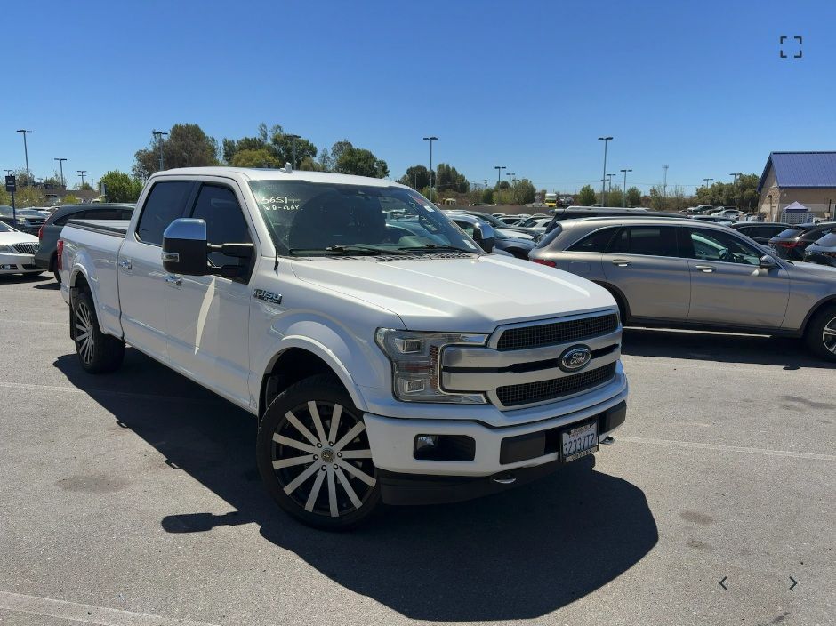 White Platinum Clearcoat Metallic 2019 Ford F-150 Pickup Truck Four-Wheel Drive Automatic