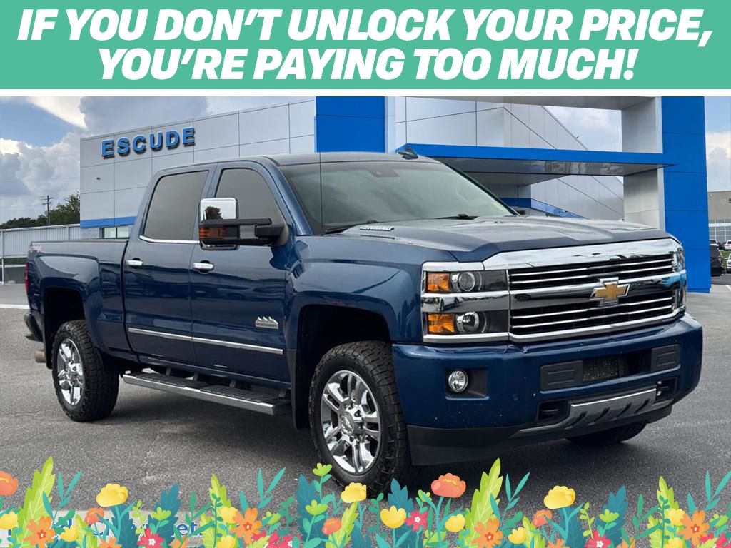 Deep Ocean Blue Metallic 2016 Chevrolet Silverado 2500HD High Country Crew Cab 4WD Pickup Truck Four-Wheel Drive 6-Speed Automatic