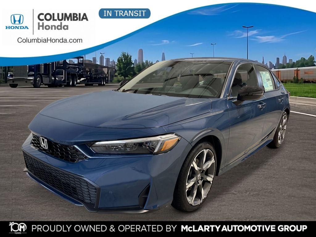 Blue Lagoon Pearl 2026 Honda Civic Hybrid Sedan Front-Wheel Drive Continuously Variable Transmission
