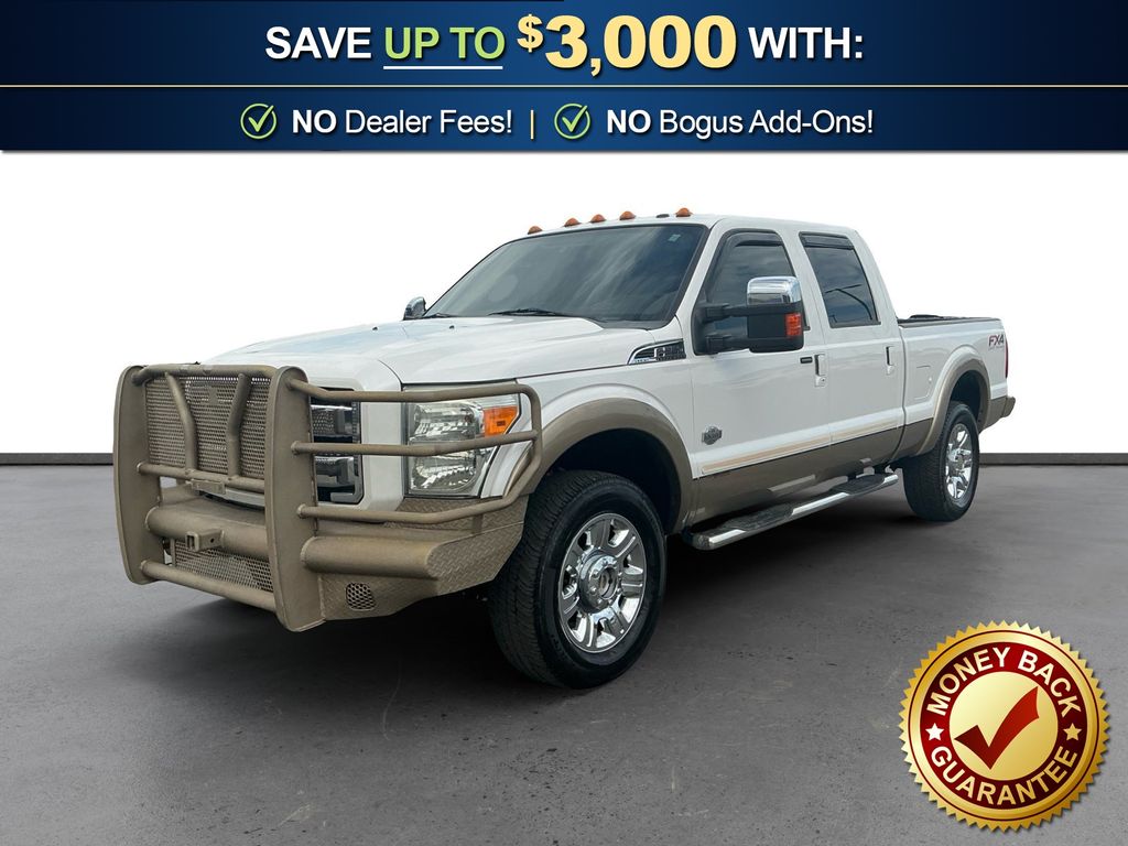 White Platinum Clearcoat Metallic 2013 Ford F-250 Super Duty Pickup Truck Four-Wheel Drive 6-Speed Automatic Overdrive