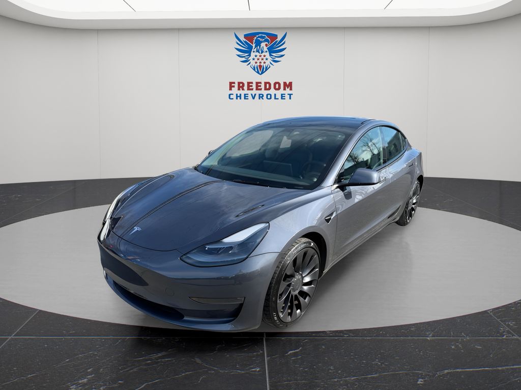 Midnight Silver Metallic 2023 Tesla Model 3 Performance AWD Sedan All-Wheel Drive 1-Speed Automatic