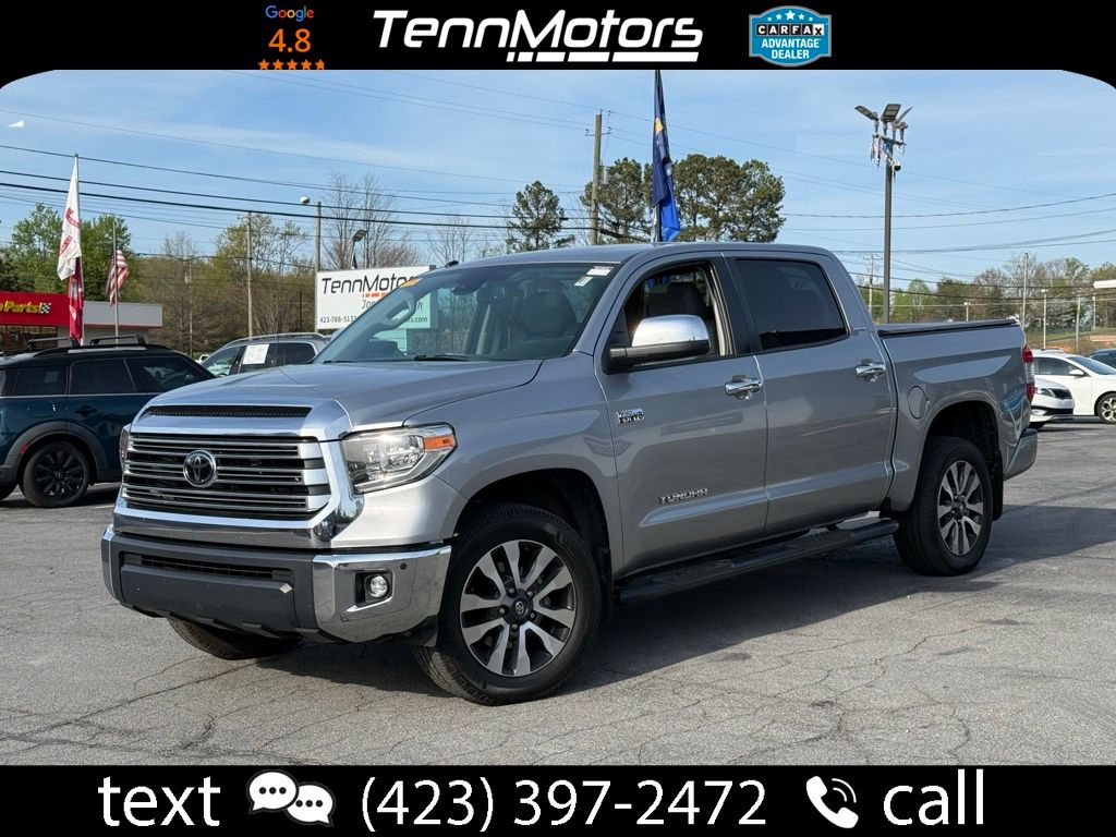 Silver Sky Metallic 2019 Toyota Tundra Limited CrewMax 5.7L 4WD Pickup Truck Four-Wheel Drive 6-Speed Automatic